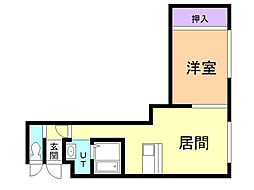 ワンダースリー 1LDKの間取図画像