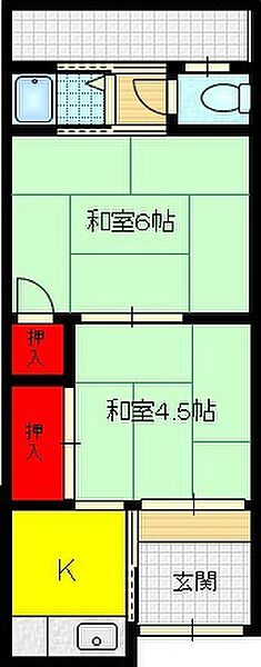 灰塚2丁目平家 西向北から2軒目｜大阪府大東市灰塚２丁目(賃貸テラスハウス2K・--・29.00㎡)の写真 その2