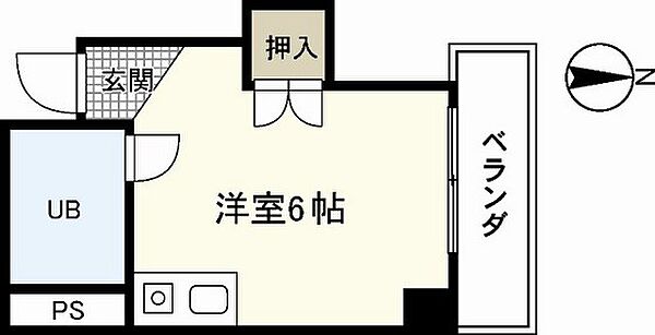 広島県広島市中区本川町2丁目(賃貸マンション1R・3階・14.58㎡)の写真 その2