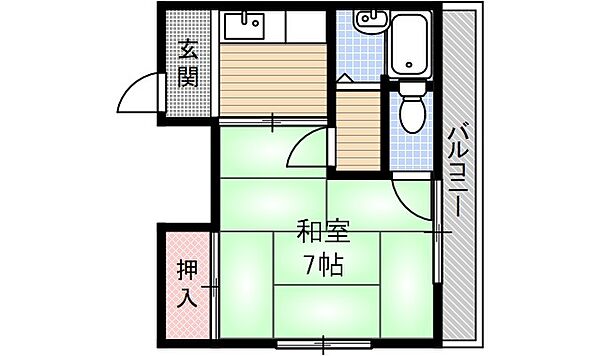 エンジェリマンション 302号室｜大阪府茨木市中総持寺町(賃貸マンション1K・3階・22.18㎡)の写真 その2