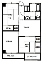 スカイハイツ 205 ｜ 福井県福井市北四ツ居1丁目7-8（賃貸マンション3DK・2階・49.58㎡） その2