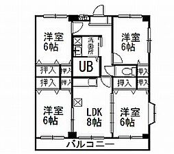ロイヤルコート富士見 4LDKの間取図画像