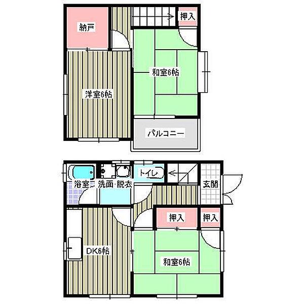 川原ハイツ ｜広島県福山市西新涯町2丁目(賃貸一戸建3DK・--・62.10㎡)の写真 その2