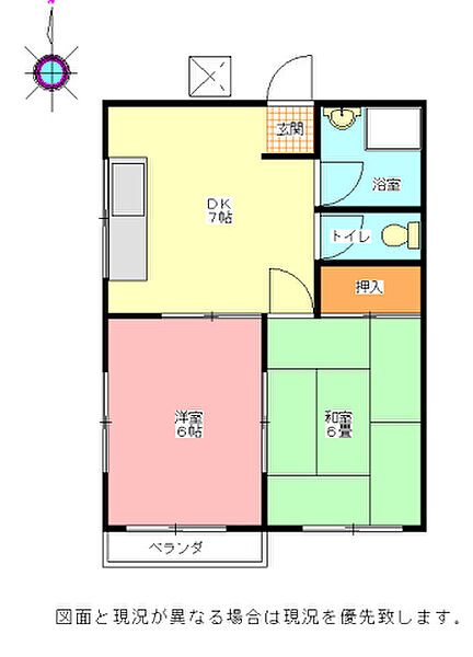 コーポコスモス 303｜徳島県鳴門市撫養町大桑島字蛭子山(賃貸アパート2DK・3階・38.88㎡)の写真 その2