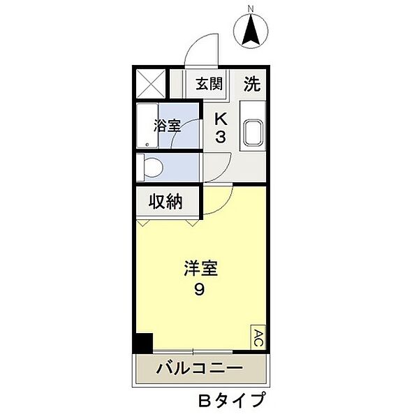 岡山県岡山市北区平田(賃貸マンション1K・4階・27.30㎡)の写真 その2