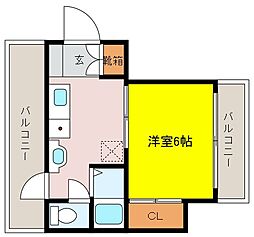 ハイムアンゲネーム 1Kの間取図画像