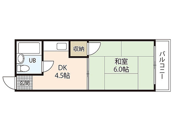 広島県広島市中区住吉町(賃貸マンション1K・3階・17.88㎡)の写真 その2