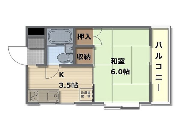 胡子屋ビル ｜広島県広島市中区吉島新町2丁目(賃貸マンション1K・4階・22.70㎡)の写真 その2