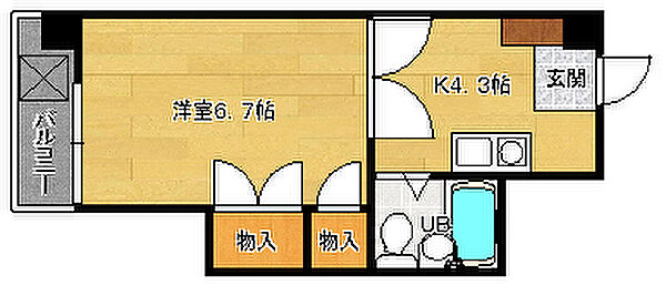 広島県広島市安佐南区西原６丁目(賃貸マンション1DK・3階・22.60㎡)の写真 その2