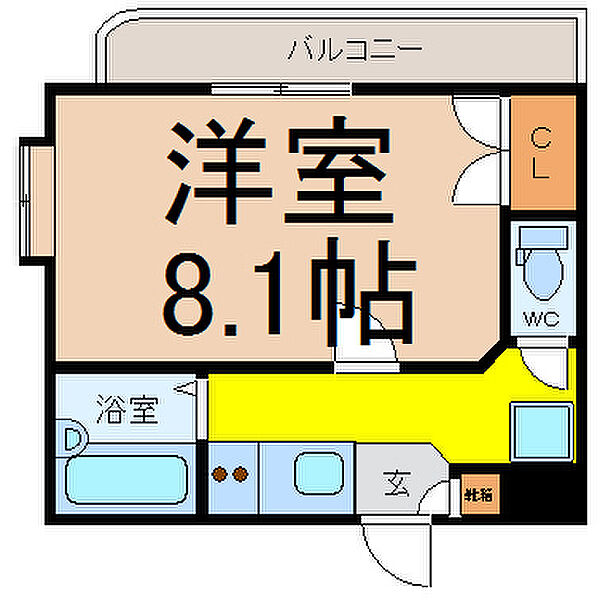 愛知県名古屋市名東区藤森２丁目(賃貸マンション1K・3階・24.09㎡)の写真 その2