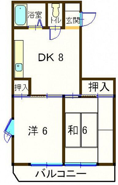 ハニーヴィラ3 ｜広島県広島市東区山根町(賃貸マンション2DK・3階・39.74㎡)の写真 その2