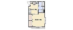 ウイスタリア市川南 1DKの間取図画像