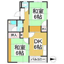 サンハイツアオキ　Ａ棟  ｜ 長野県長野市稲里町下氷鉋（賃貸アパート2DK・2階・47.00㎡） その2