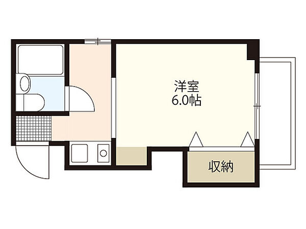 プログレス本川 ｜広島県広島市中区本川町2丁目(賃貸マンション1K・5階・14.58㎡)の写真 その2