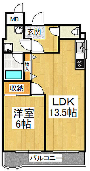 プランドール土師 ｜大阪府堺市中区土師町3丁(賃貸マンション1LDK・3階・47.18㎡)の写真 その6