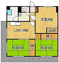 福岡県北九州市小倉北区足立2丁目（賃貸マンション3LDK・3階・59.56㎡） その2