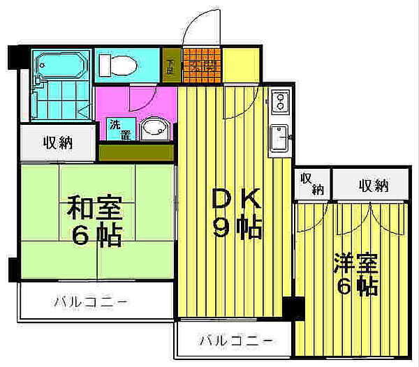 エイトクィーン 202号室｜東京都八王子市並木町(賃貸マンション2DK・2階・48.06㎡)の写真 その2