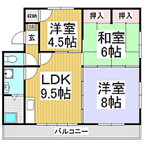 シャトーアルプス  ｜ 長野県伊那市日影（賃貸マンション3LDK・3階・55.40㎡） その2