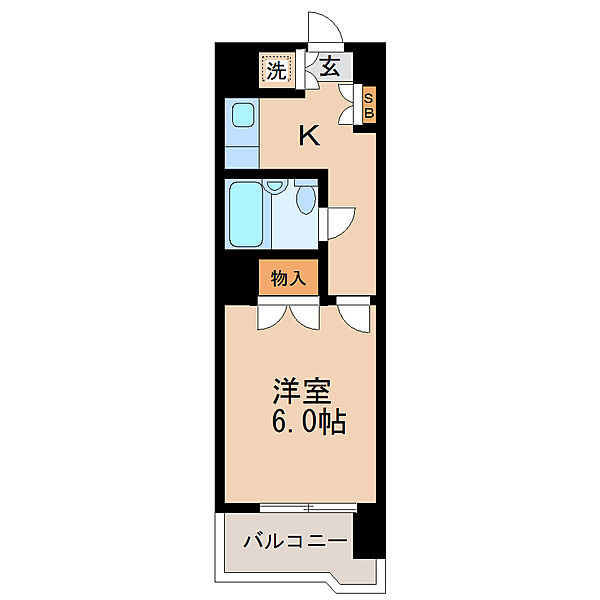 画像2:1Ｋ、21.37平米