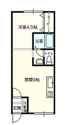 深川総合ハイツ第三 1DKの間取図画像
