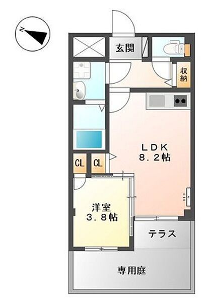 ヴィア・パーチェ・吉見園 ｜広島県広島市佐伯区吉見園(賃貸マンション1LDK・1階・32.84㎡)の写真 その2