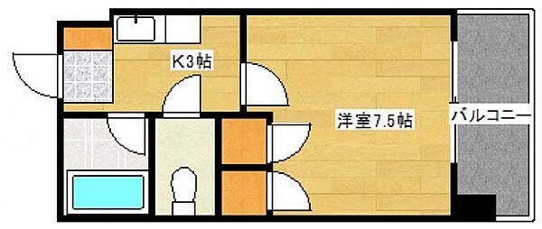 FKビル ｜広島県広島市西区楠木町１丁目(賃貸マンション1K・6階・21.30㎡)の写真 その2