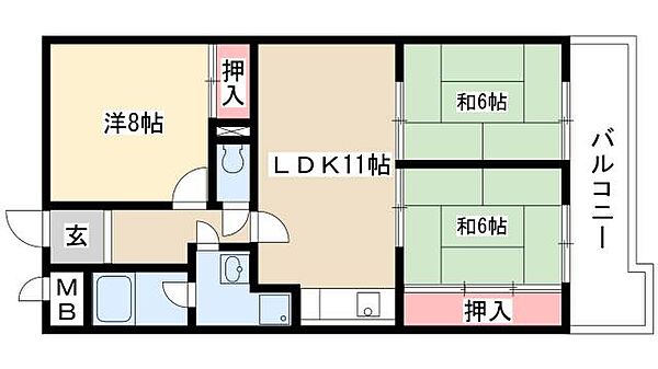 メゾン萩野 ｜愛知県名古屋市北区萩野通1丁目(賃貸マンション3LDK・7階・62.37㎡)の写真 その2