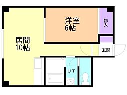 サンマックハイツ 1LDKの間取図画像