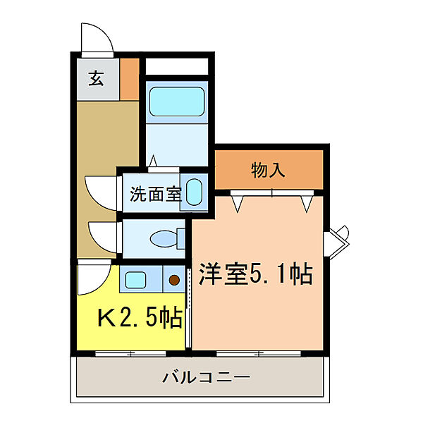 ヴィラ　ナカヤマ 205｜大阪府大阪狭山市茱萸木３丁目(賃貸アパート1K・2階・28.62㎡)の写真 その2