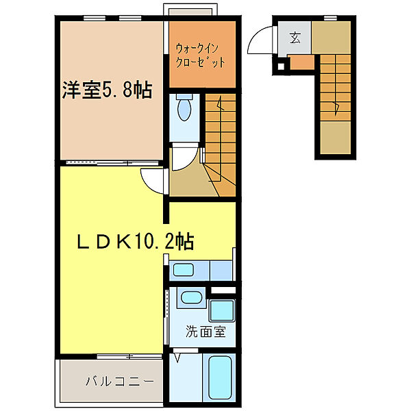 ビサイド・アヴェニュー 201｜大阪府河内長野市原町(賃貸アパート1LDK・2階・43.80㎡)の写真 その2