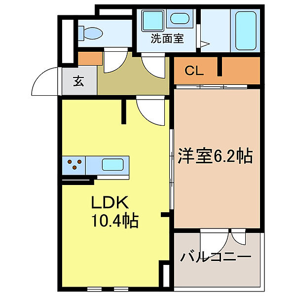 ポルチュラーカ 303｜大阪府大阪狭山市東池尻２丁目(賃貸アパート1LDK・3階・40.14㎡)の写真 その2