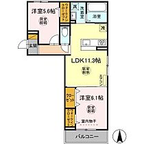 サングレース木更津  ｜ 千葉県木更津市高柳１丁目（賃貸アパート2LDK・3階・55.02㎡） その2