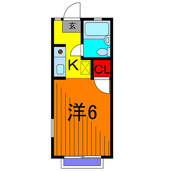 ピュアシティ亀有 ｜東京都葛飾区亀有４丁目(賃貸アパート1K・2階・17.39㎡)の写真 その2