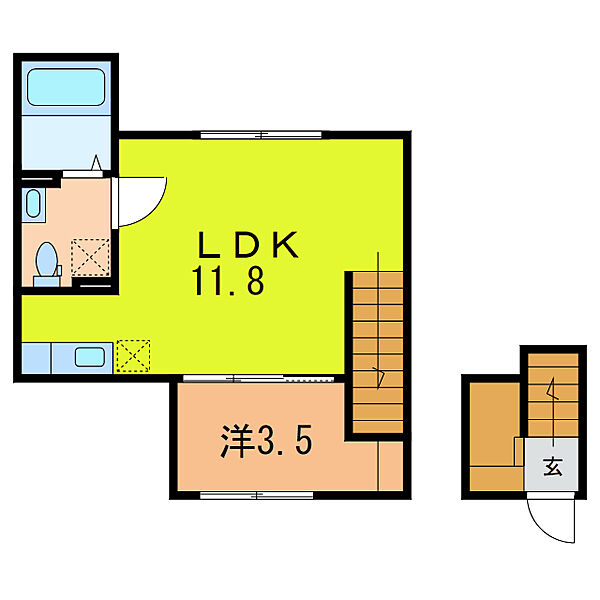 ブリックウッド亀有北綾瀬 ｜東京都足立区東和４丁目(賃貸アパート1LDK・2階・36.22㎡)の写真 その2