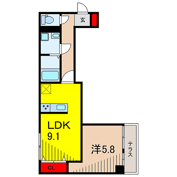 アヴァンスお花茶屋 ｜東京都葛飾区お花茶屋１丁目(賃貸アパート1LDK・3階・38.81㎡)の写真 その2