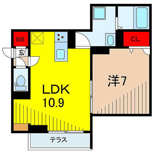 グラナーデ西加平 ｜東京都足立区西加平１丁目(賃貸アパート1LDK・1階・41.48㎡)の写真 その2