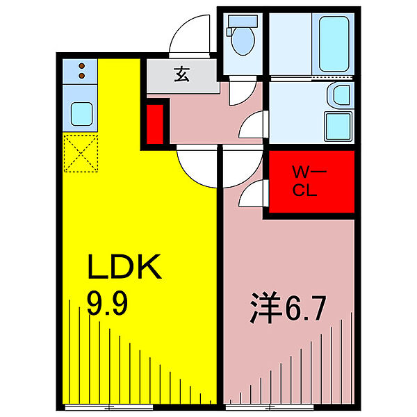 マロンフラッツ北綾瀬 ｜東京都足立区谷中１丁目(賃貸アパート1LDK・3階・40.26㎡)の写真 その2