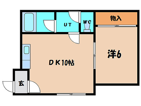 第7タジマハイツ 103｜北海道函館市昭和１丁目(賃貸アパート1DK・1階・36.36㎡)の写真 その2