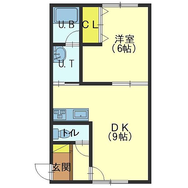 ピアパレス松陰I 106｜北海道函館市松陰町(賃貸アパート1DK・1階・34.70㎡)の写真 その2