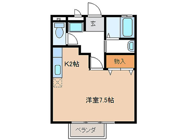 サンテラス雲雀ヶ丘 ｜三重県津市高茶屋小森町(賃貸アパート1K・1階・29.25㎡)の写真 その2