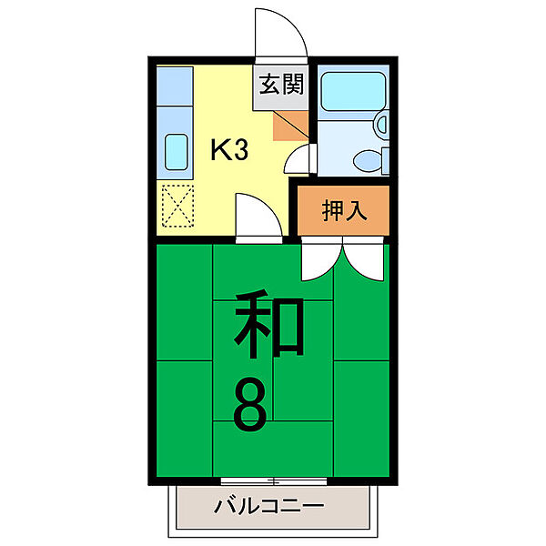 芙蓉ハイツ1 105｜徳島県鳴門市鳴門町三ツ石字芙蓉山下(賃貸アパート1K・1階・21.96㎡)の写真 その2