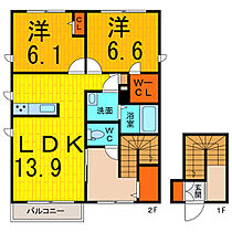 プロヌーブ撫養町 201 ｜ 徳島県鳴門市撫養町小桑島字前浜97（賃貸アパート2LDK・2階・70.26㎡） その2