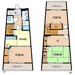 ロイヤルガーデン 3階3DKの間取り