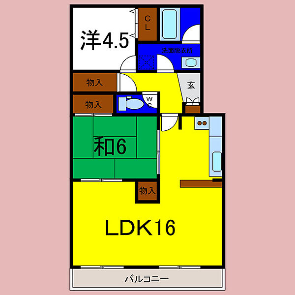 イルソーレ北島 ｜徳島県板野郡北島町高房字勝瑞境(賃貸マンション3LDK・2階・76.35㎡)の写真 その2