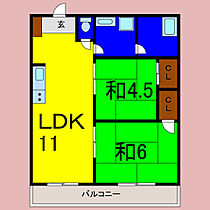 第1木内ハイツ  ｜ 徳島県板野郡藍住町富吉字豊吉27-1（賃貸マンション2LDK・4階・46.00㎡） その2