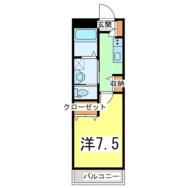 千葉県市原市五井(賃貸マンション1K・2階・28.35㎡)の写真 その2