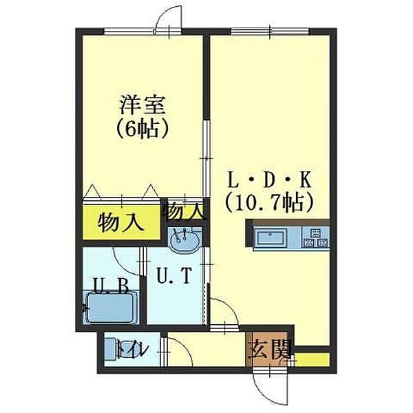 KMハウス 103｜北海道函館市鍛治１丁目(賃貸アパート1LDK・1階・38.76㎡)の写真 その2