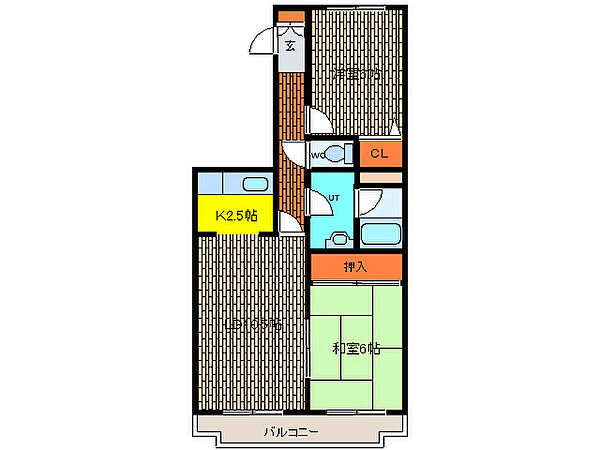 北海道函館市海岸町(賃貸マンション2LDK・7階・65.75㎡)の写真 その2