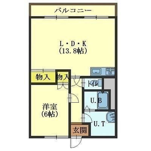 ロイヤルシティ参番館 1002｜北海道函館市若松町(賃貸マンション1LDK・10階・47.19㎡)の写真 その2