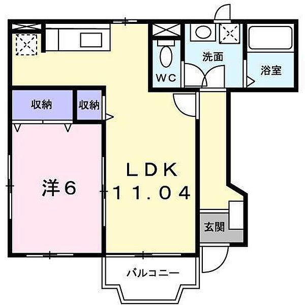 北海道函館市日吉町２丁目(賃貸アパート1LDK・1階・44.34㎡)の写真 その2